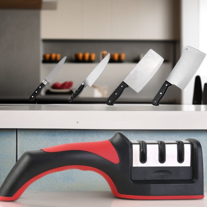  휴대용 3단계 칼 숫돌 다이아몬드 칼갈이