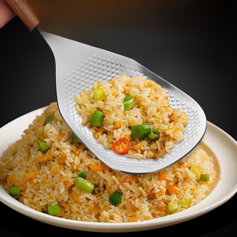 가정용 스텐 밥주걱 스탠드형 논스틱 나무 손잡이 밥주걱 밥솥 전용주걱