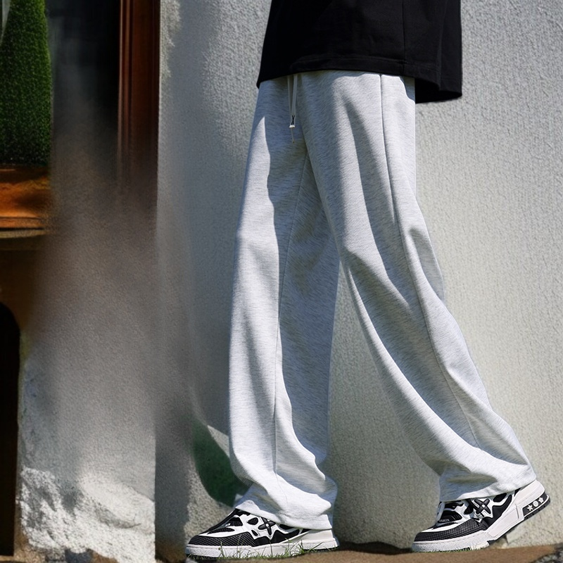 男性用春秋ワイドストレートトレーニングパンツ ストレートパンツ