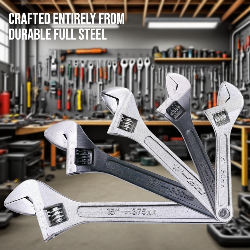 Full steel large opening quick adjustable wrench