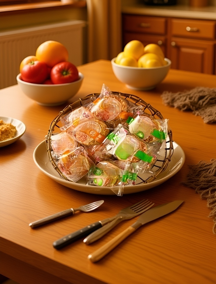 고소한 밤 녹두 케이크 가까이 보기