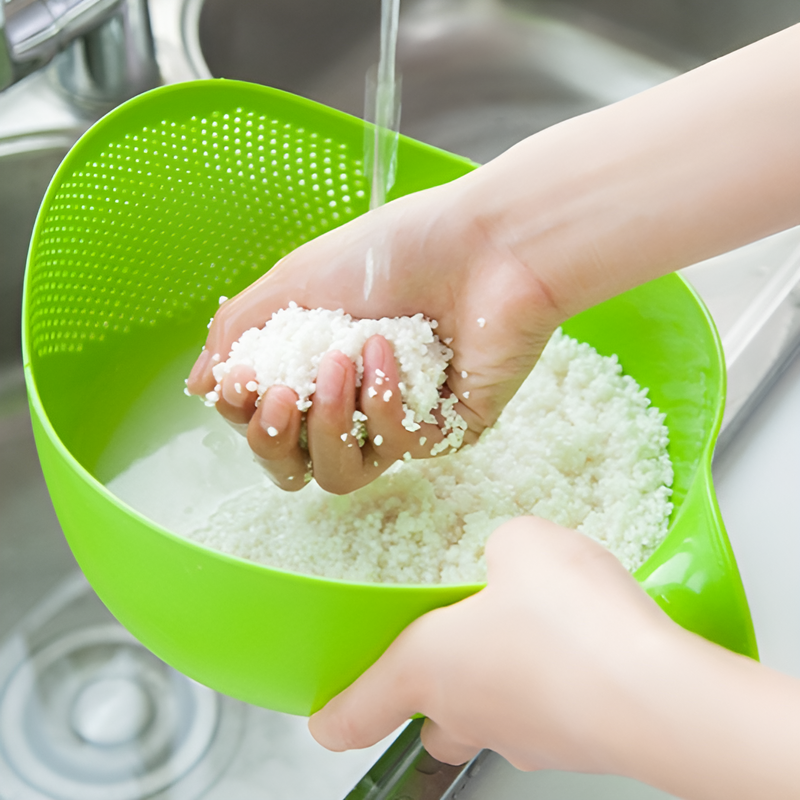 Rice washing basket