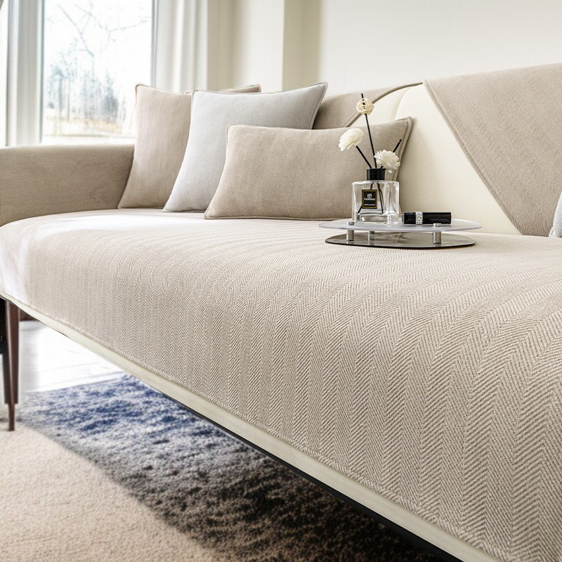 シュニール織ソファカバー ソファカバー ピュアカラー 滑り止め ホームユース ナチュラルコンフォート