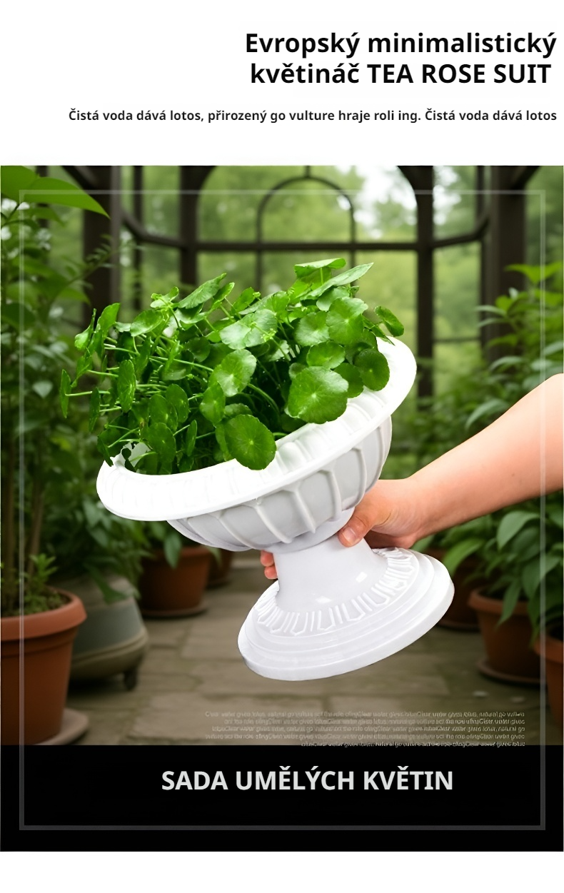 Lehký plastový květináč na balkon