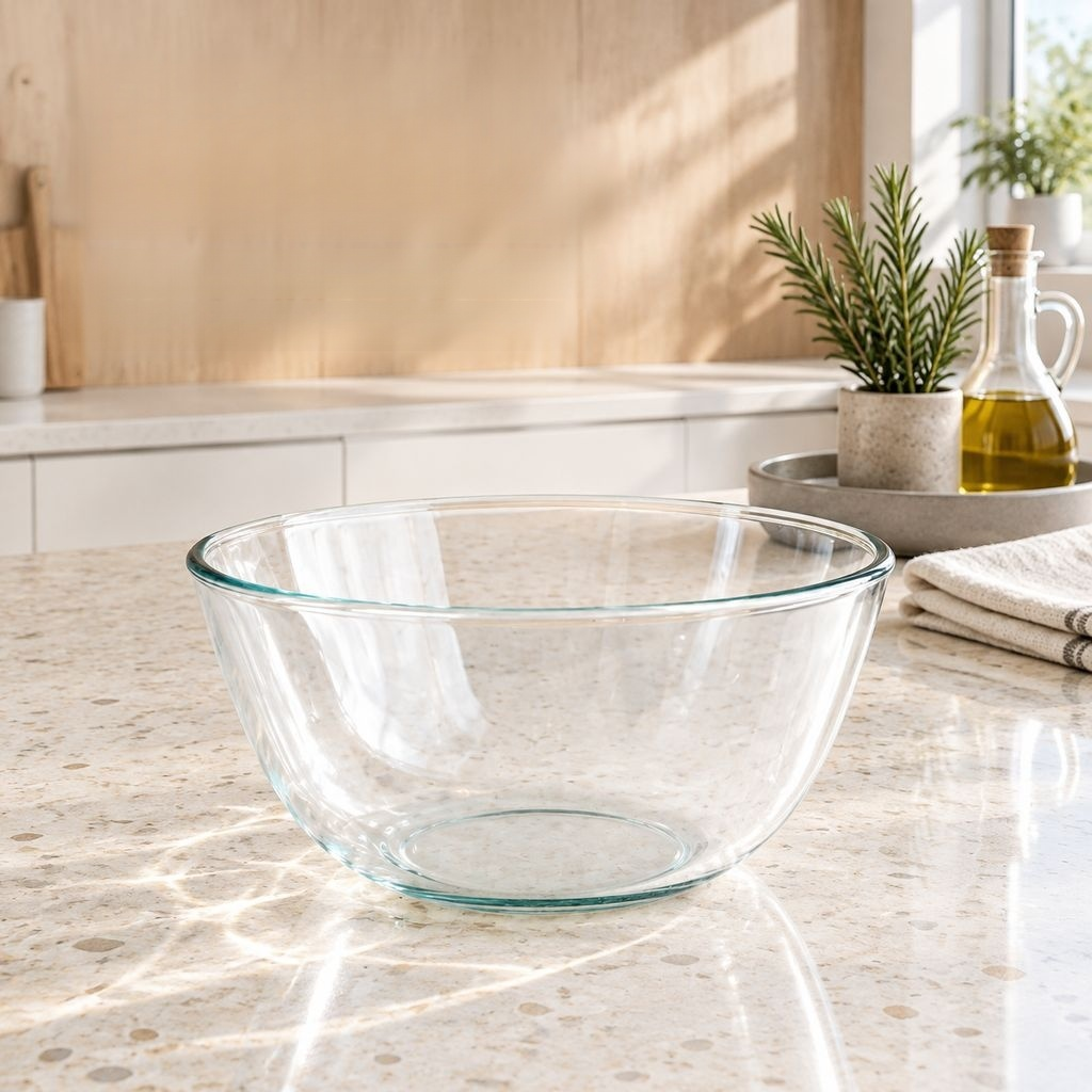 Transparent Borosilicate Glass Mixing Bowl for Soup and Salad