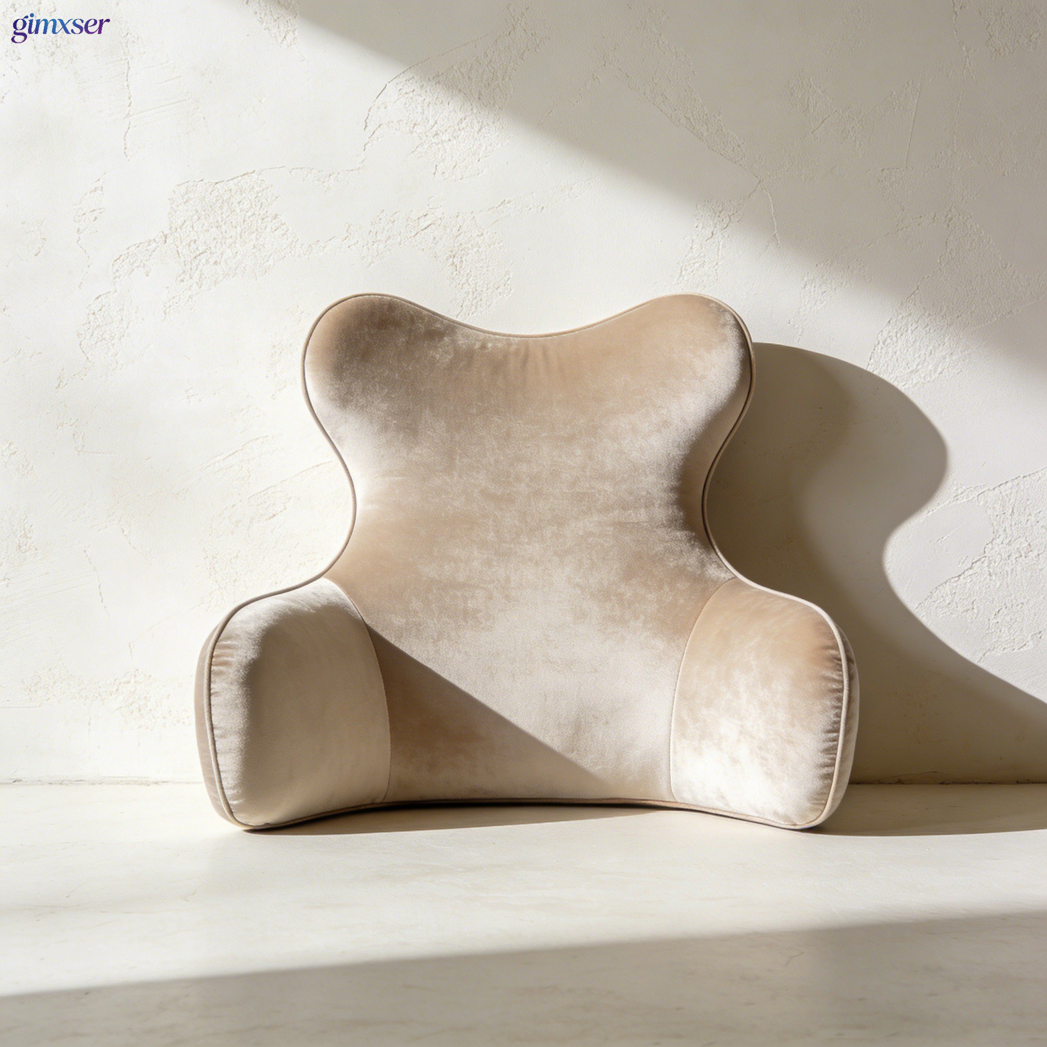 Lumbar support cushion on office chair for ergonomic seating