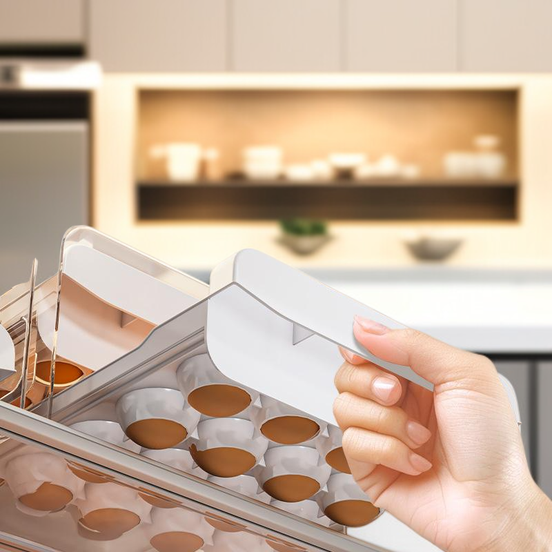 กล่องเก็บไข่ในตู้เย็นสำหรับใช้ในครัวเรือน