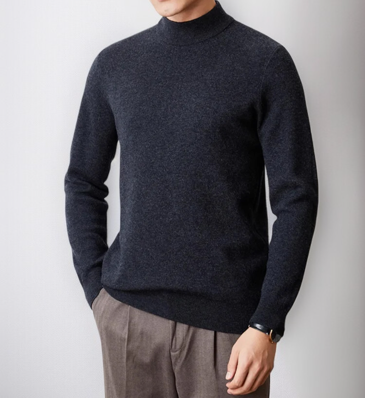 트렌디한 남성 스웨터 코디 샷