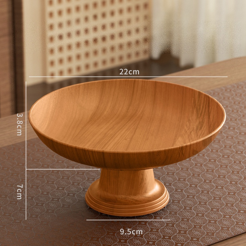 Vyvýšená mísa na ovoce s dřevěným vzorem