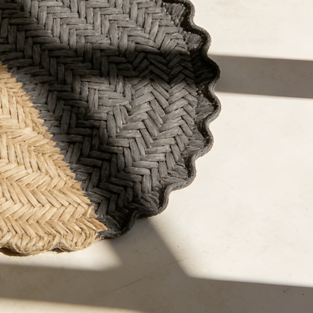 Juego de 5 manteles individuales de yute trenzado