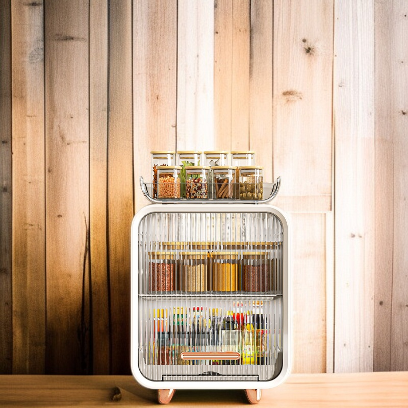 뚜껑이 있는 다기능 다층 수납함