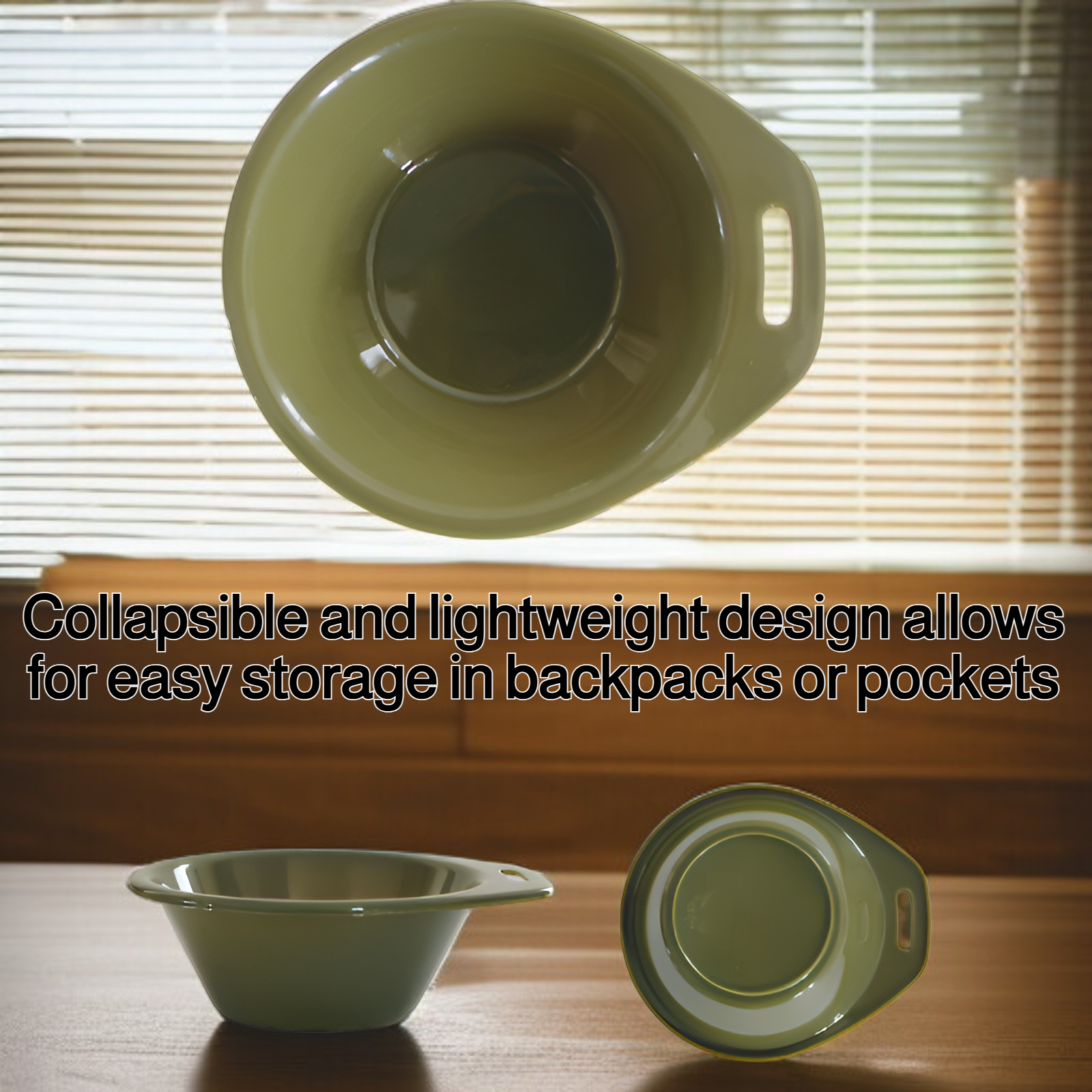 Portable outdoor camping bowl