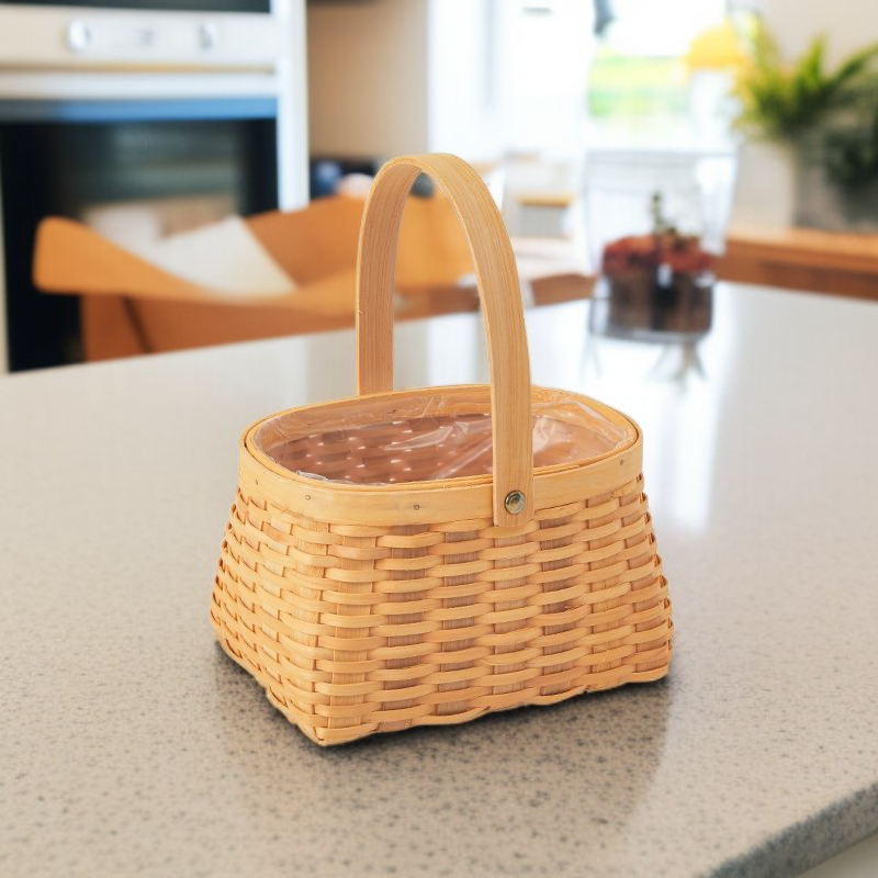 Woven Rattan Hand Basket