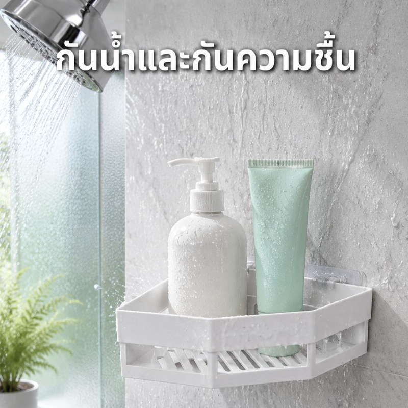 ชั้นวางติดผนังข้างโถสุขภัณฑ์ สำหรับเก็บของในห้องน้ำ