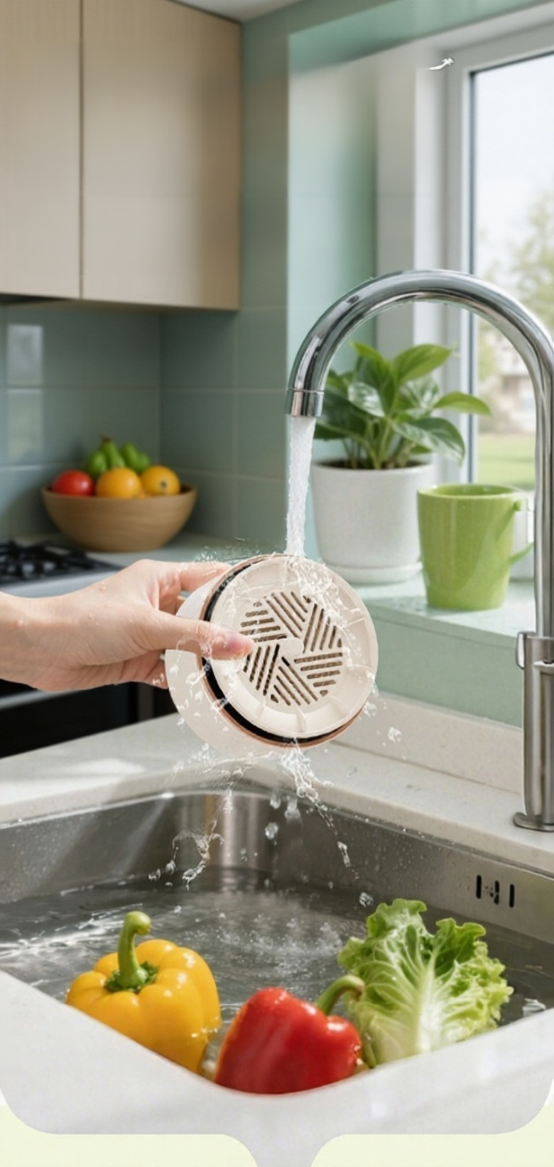 Kompaktes Design des automatischen Gemüsereinigers für jede Küche