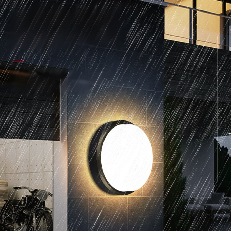 Luz de pared ovalada impermeable para exteriores