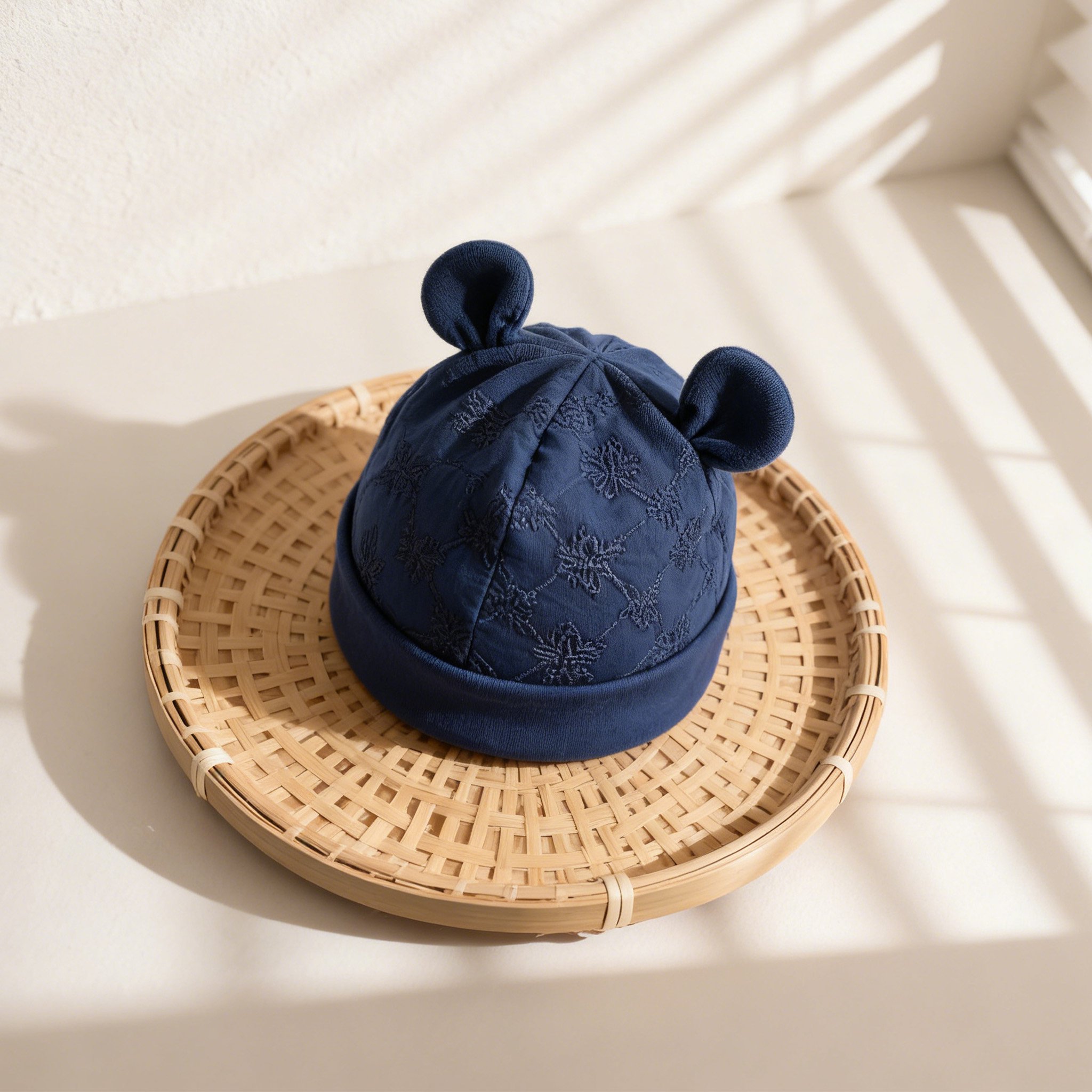 หมวกหูหมีสำหรับเด็ก ผ้าฝ้าย 100% (3 ใบ)