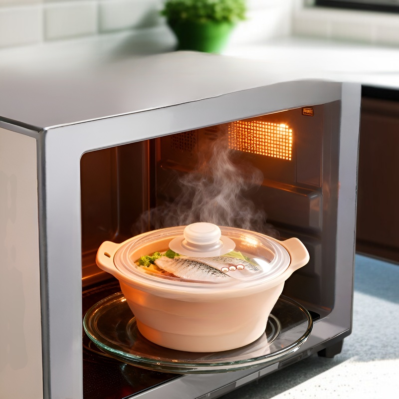 Kompaktes Küchengerät: Topf und Teller kombiniert