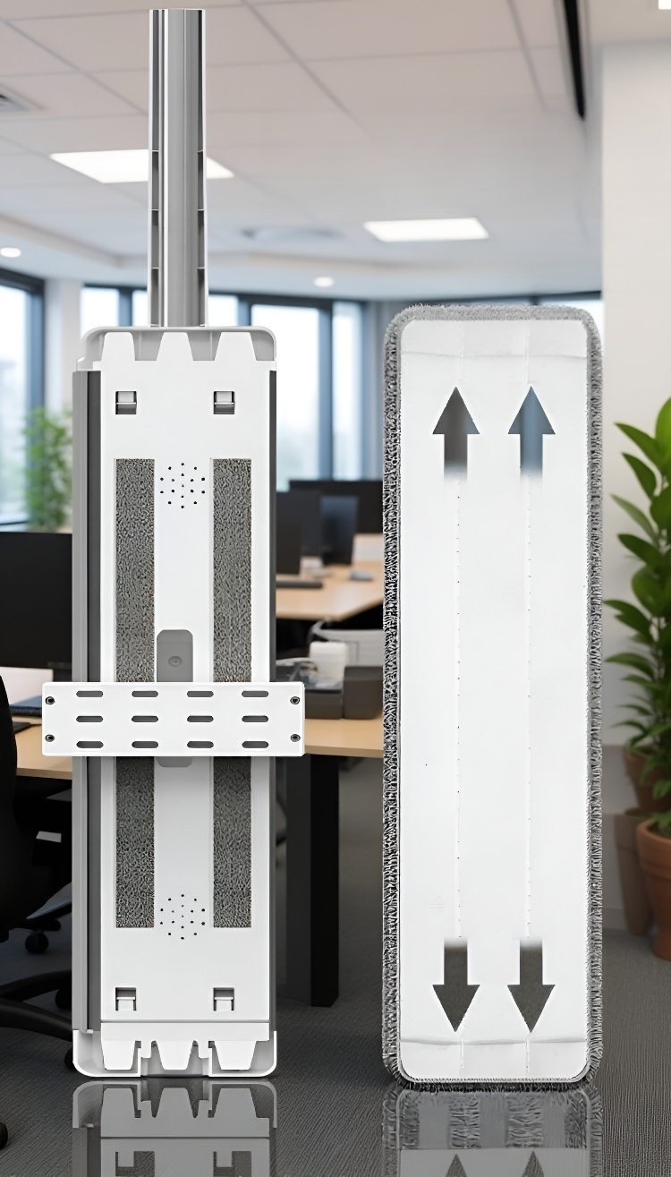 高品質フラットモップの組み立て部分の拡大写真