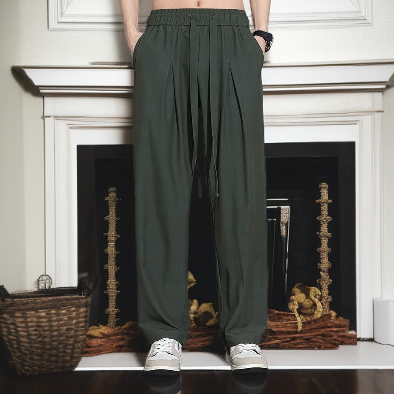 남녀 빅사이즈 캐주얼 팬츠 하이 통기 일자 트레이닝 팬츠 아이스 팬츠 남 여름 속건 캐주얼 팬츠