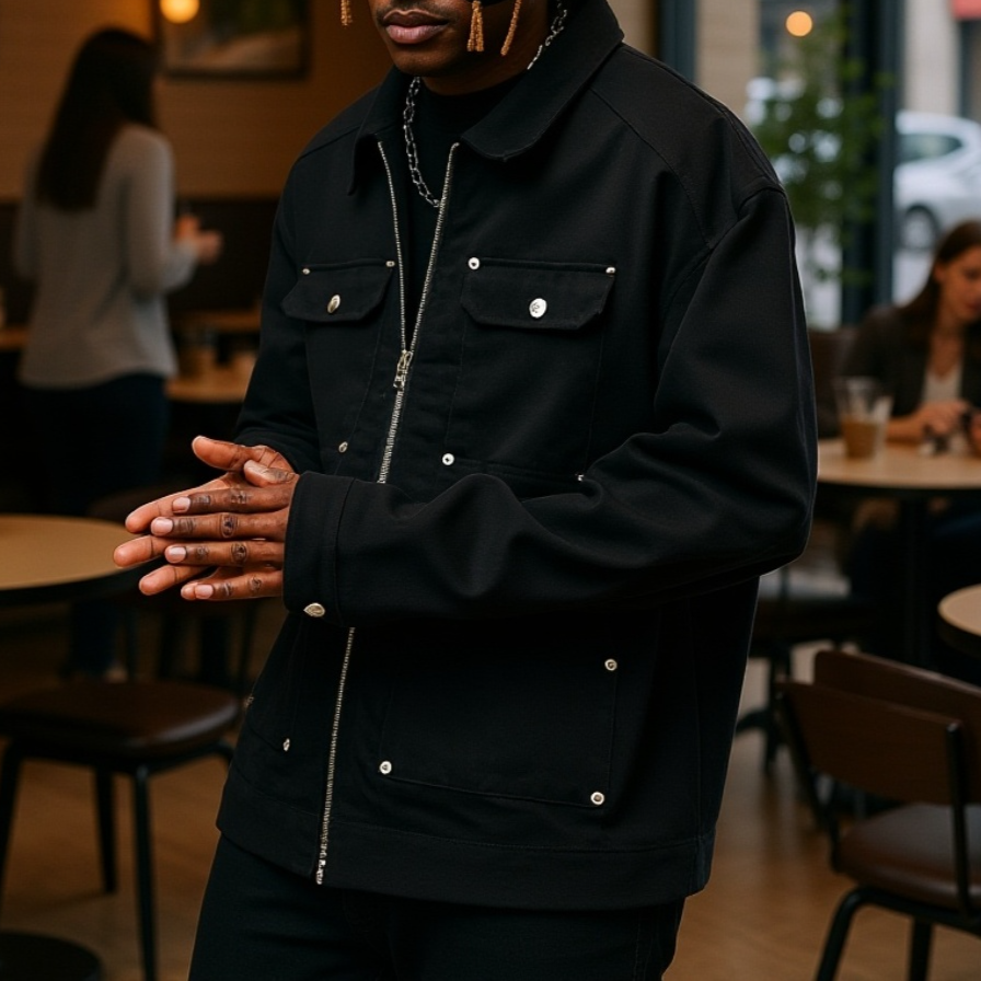 남녀 헤비 재킷 캐주얼 톱 징 데님 코트 재킷 패치 집업 데님 코트