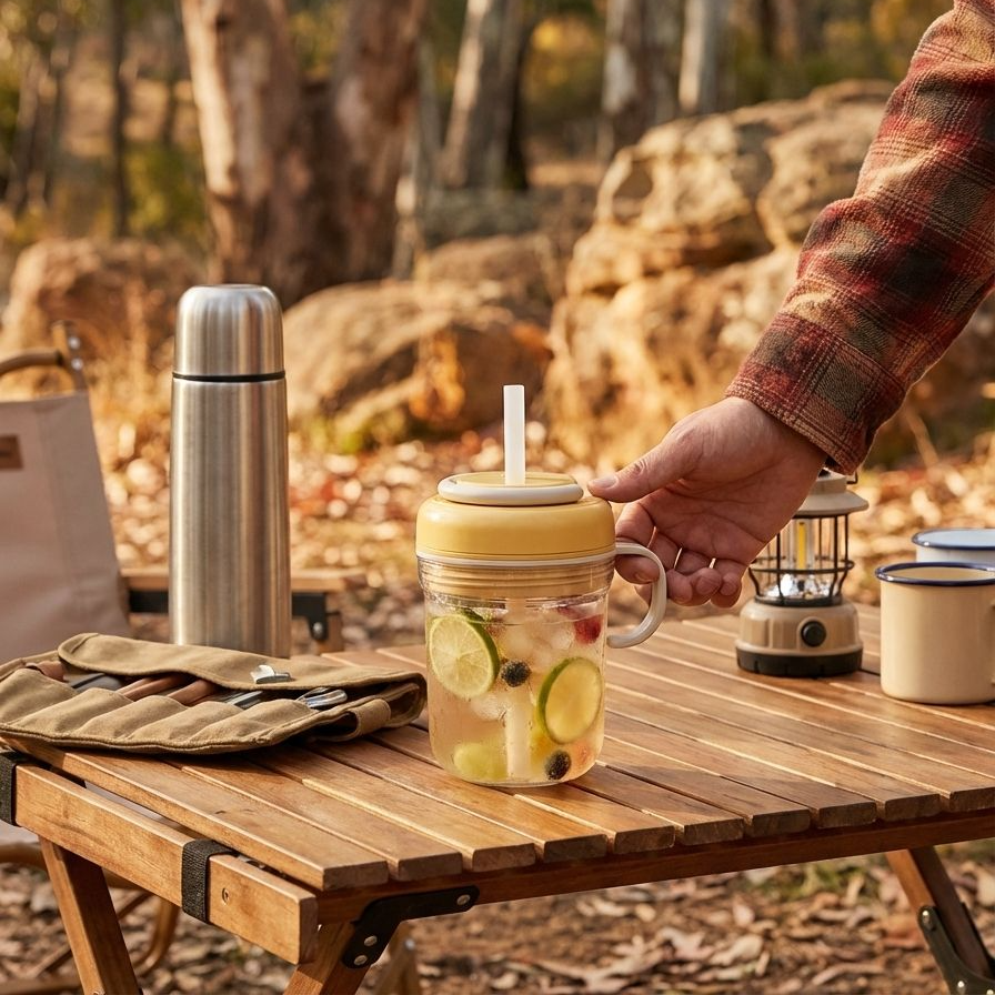 빨대와 뚜껑이 결합된 얼음컵