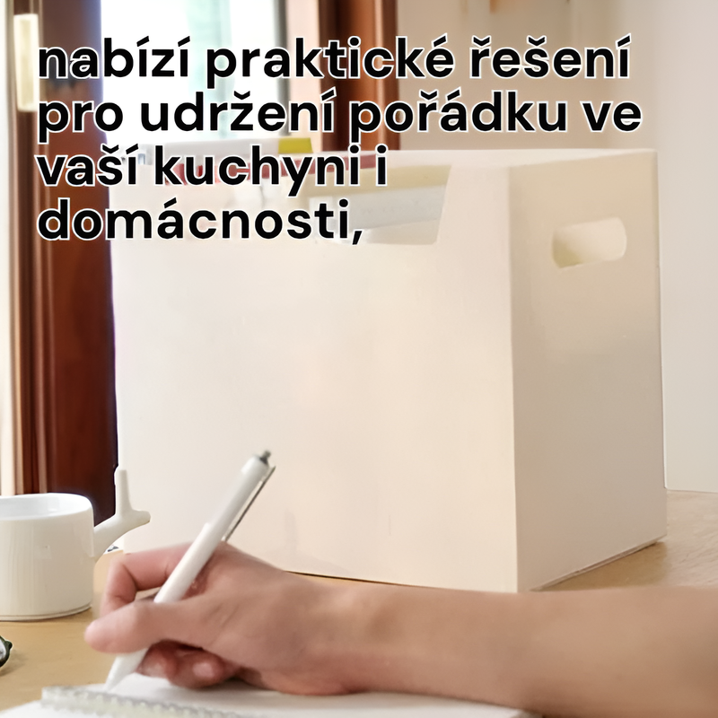 Skládací úložný box do spíže, sada 4 ks