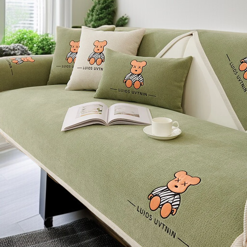 샤닐 소파 패드 커버 미끄럼 방지 방석 등받이 컴포트 소파 패드 커버 패드