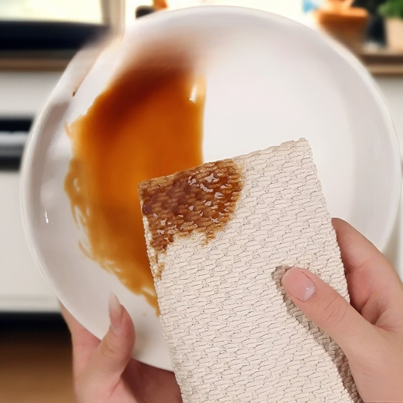 두꺼운 흡수 주방 행주 바이져 기름 흡수 식탁보 두꺼운 세척이 용이하고 털이 빠지지 않는 주방 행주