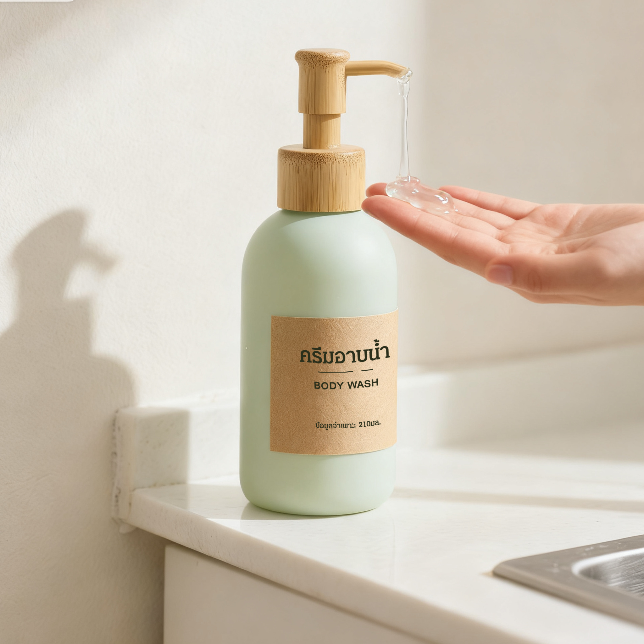 สบู่ล้างมือสูตรธรรมชาติแบบเรียบง่าย (แพ็ค 3 ขวด)