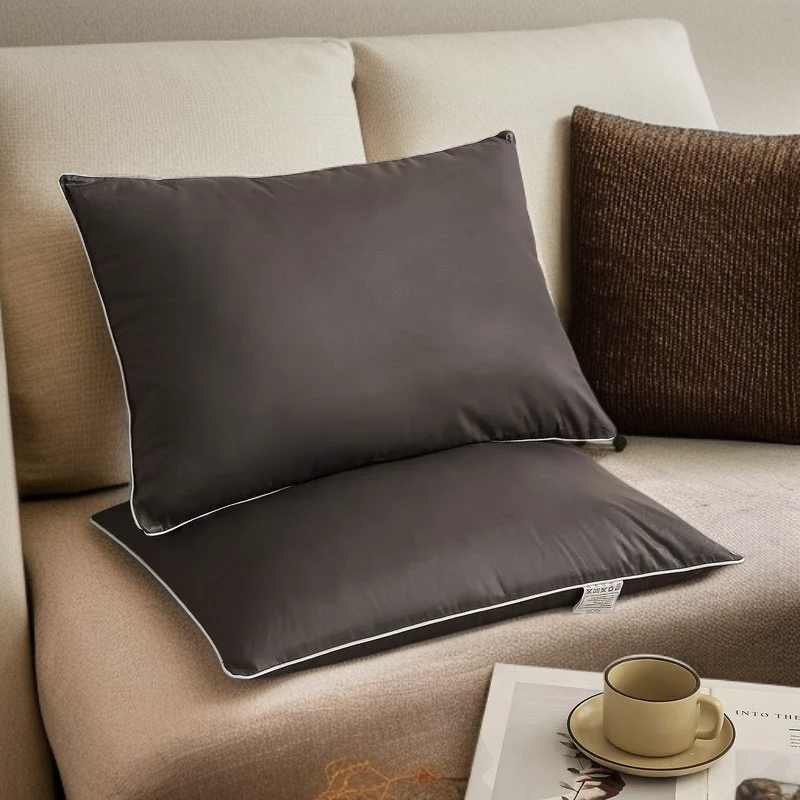 Washed Cotton Plain Round Pillow Cover Pair (48*74cm) - Home Use