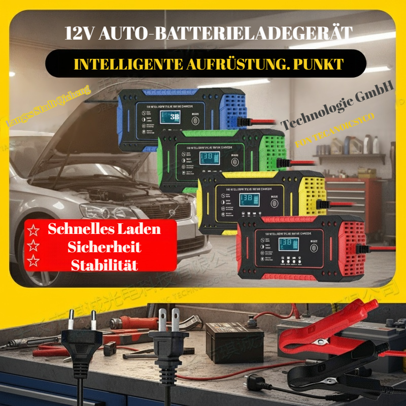 12V vollautomatisches Batterieladegerät Vorderansicht