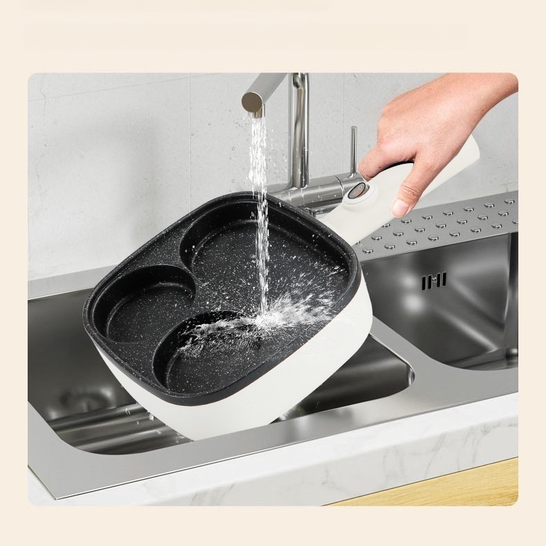 Four-hole non-stick frying pan