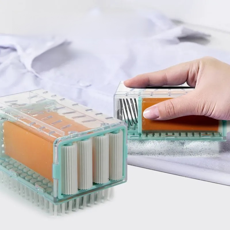 일체형 세탁브러쉬 물빠짐 수납함 속옷 양말 전용 손빨래 필요없는 브러쉬