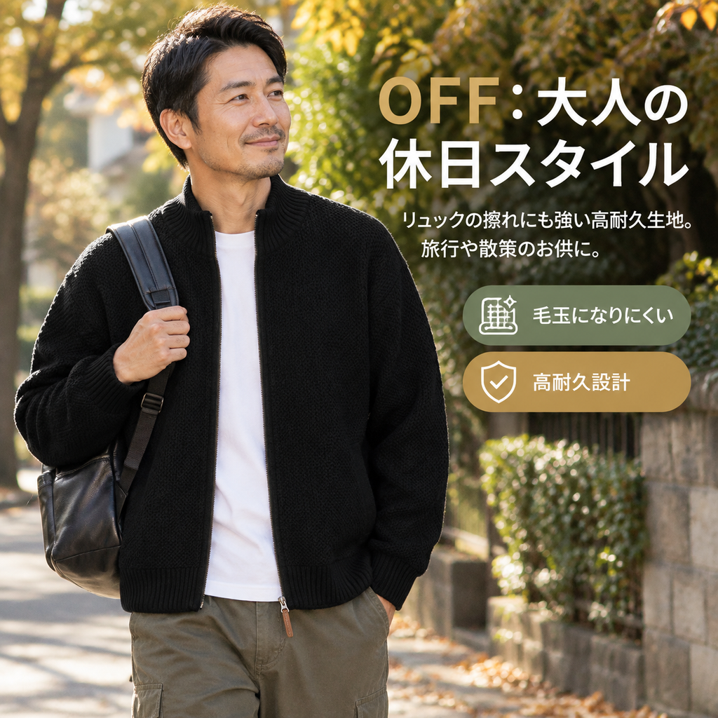 日系シンプルヴィンテージニットメンズ
