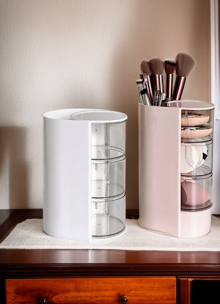 다양한 크기의 퍼프를 수납한 보관함