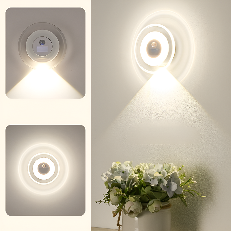 Reloj de luz nocturna con control remoto inteligente con sensor de cuerpo humano