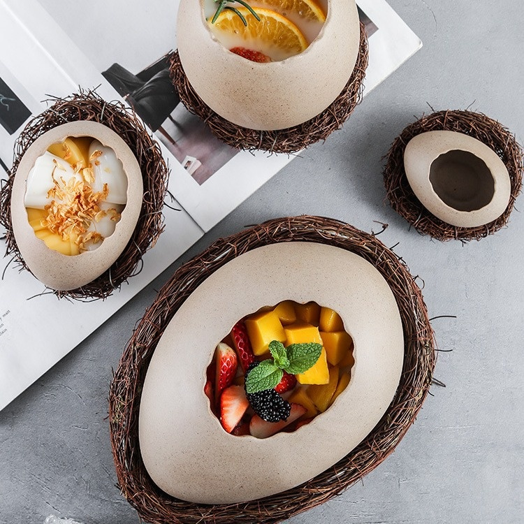 Bol à dessert décoratif en forme de nid