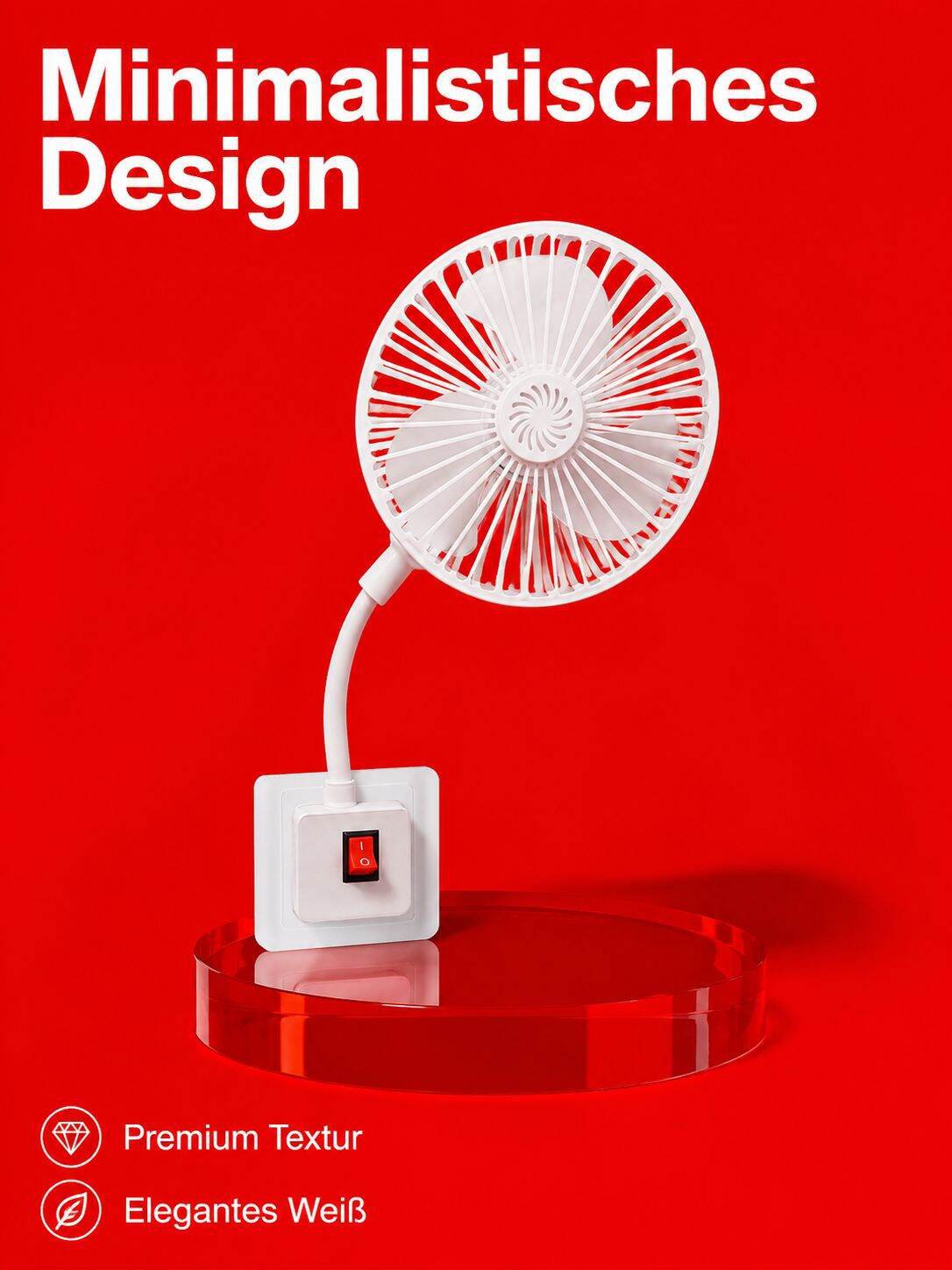 Multifunktionaler 3-in-1 Aroma-Leiseventilator im modernen Schlafzimmer