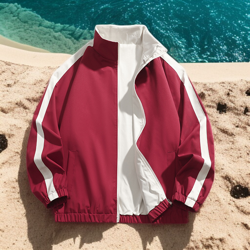 스탠드 칼라 양면 유니폼 재킷