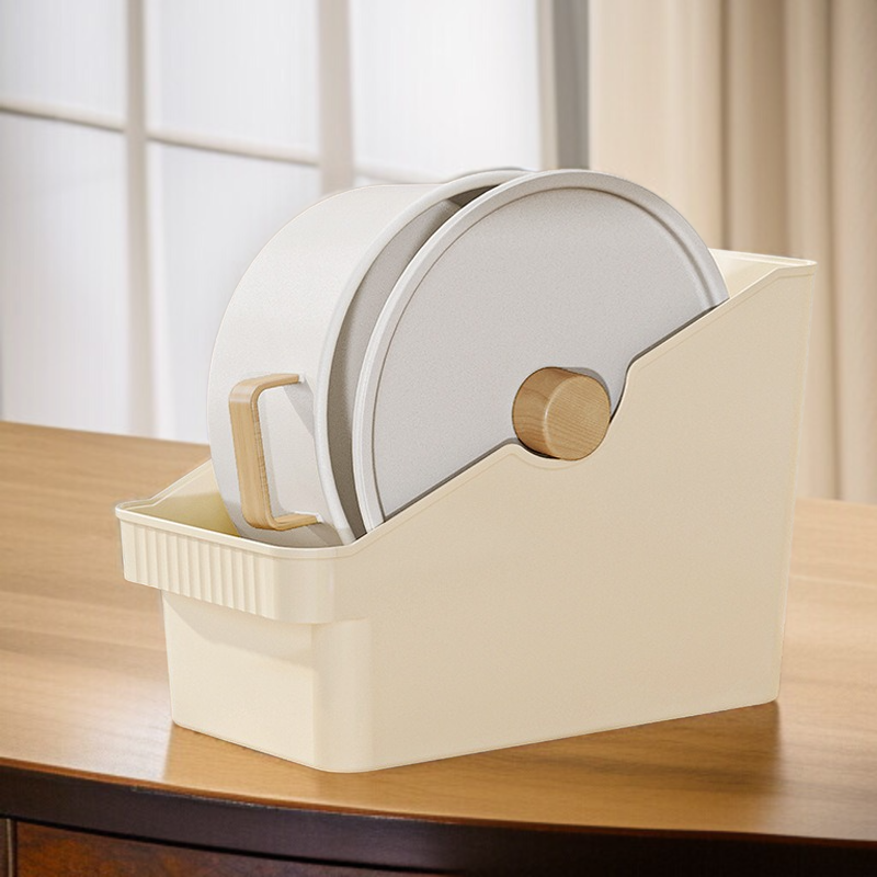 주방 다용도 수납 선반 플라스틱 수납 케이스 냄비 칼 수납 간장병 병