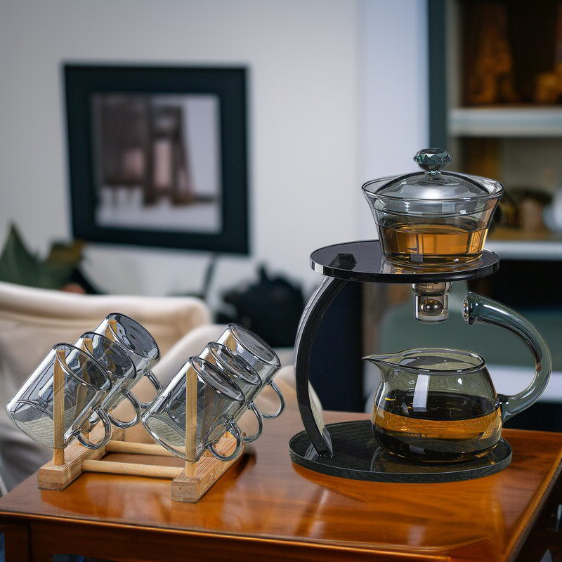 Simple heat-resistant glass tea set