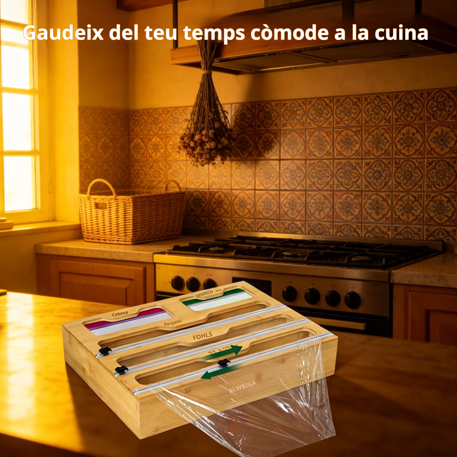 Tallador de paper d'alumini i film fresc de bambú