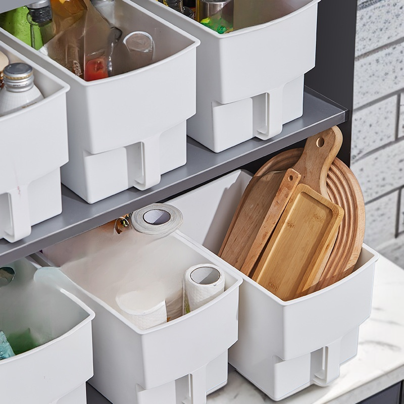 家庭用重ねられるプラスチック収納ボックス、整理収納の必需品