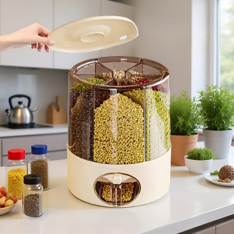 大容量360°回転式穀物貯蔵バケツ