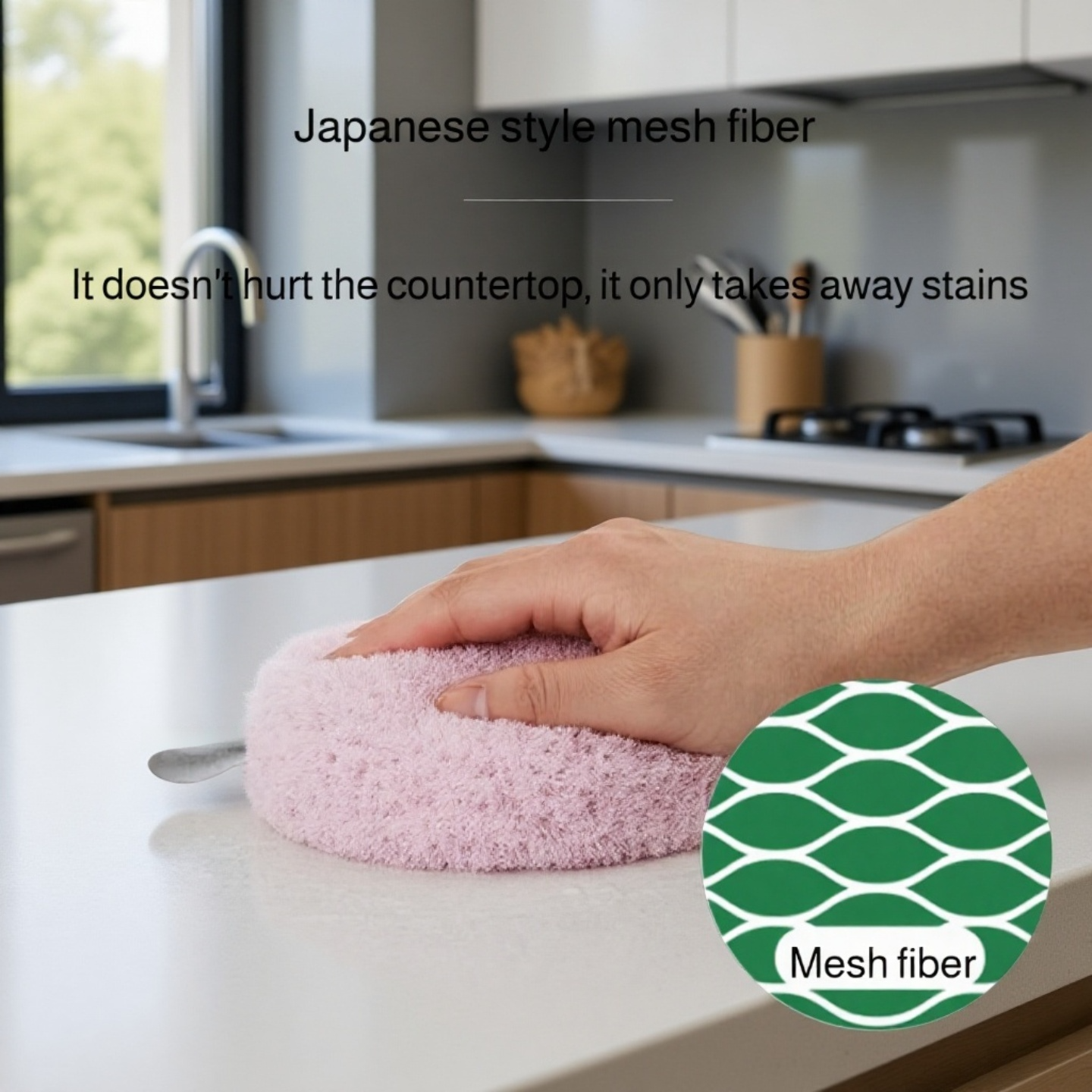 Antibacterial sink brush cleaning sinks and counters