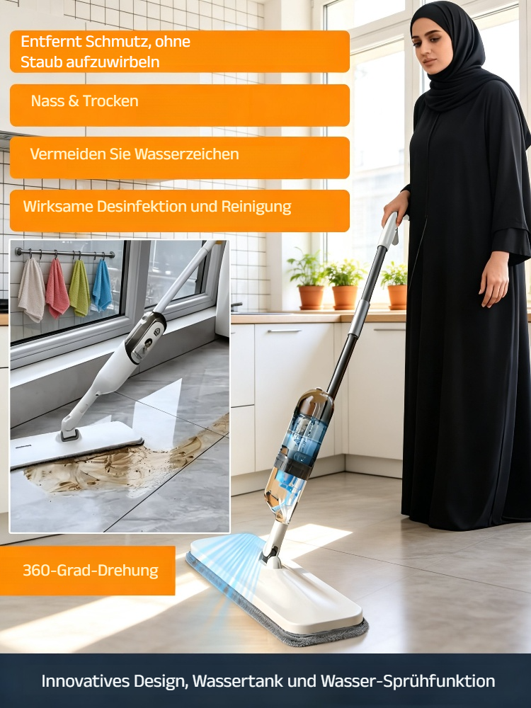 Sprühwischer für den Haushalt ohne Händewaschen