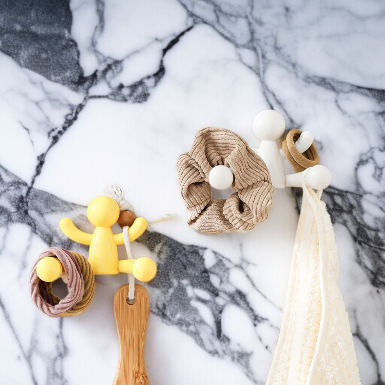 귀여운 소인형 벽걸이 머리장식 수납대