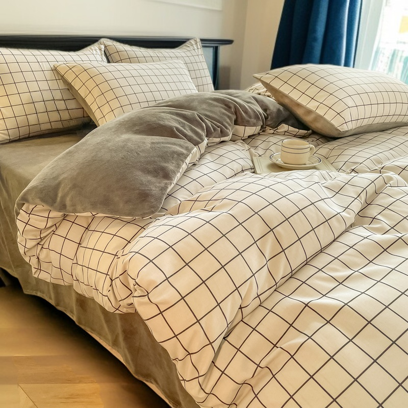 세련된 코랄 컬러 가을 겨울 침구