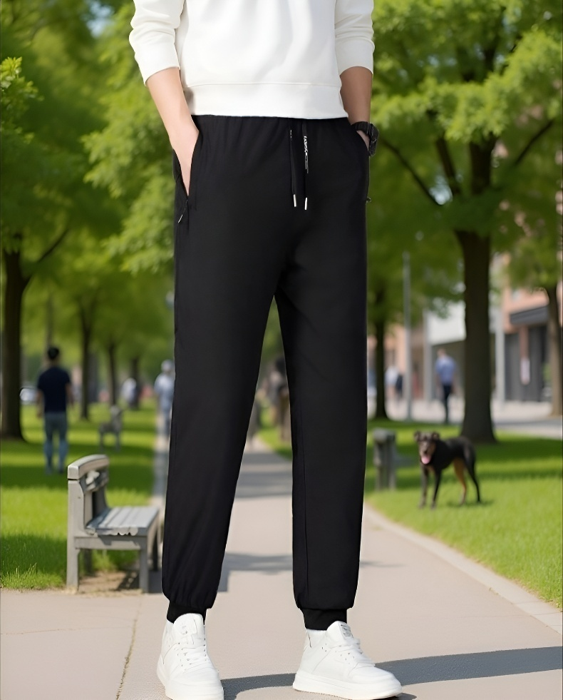 男女兼用で着用できる冬用パンツの着用例